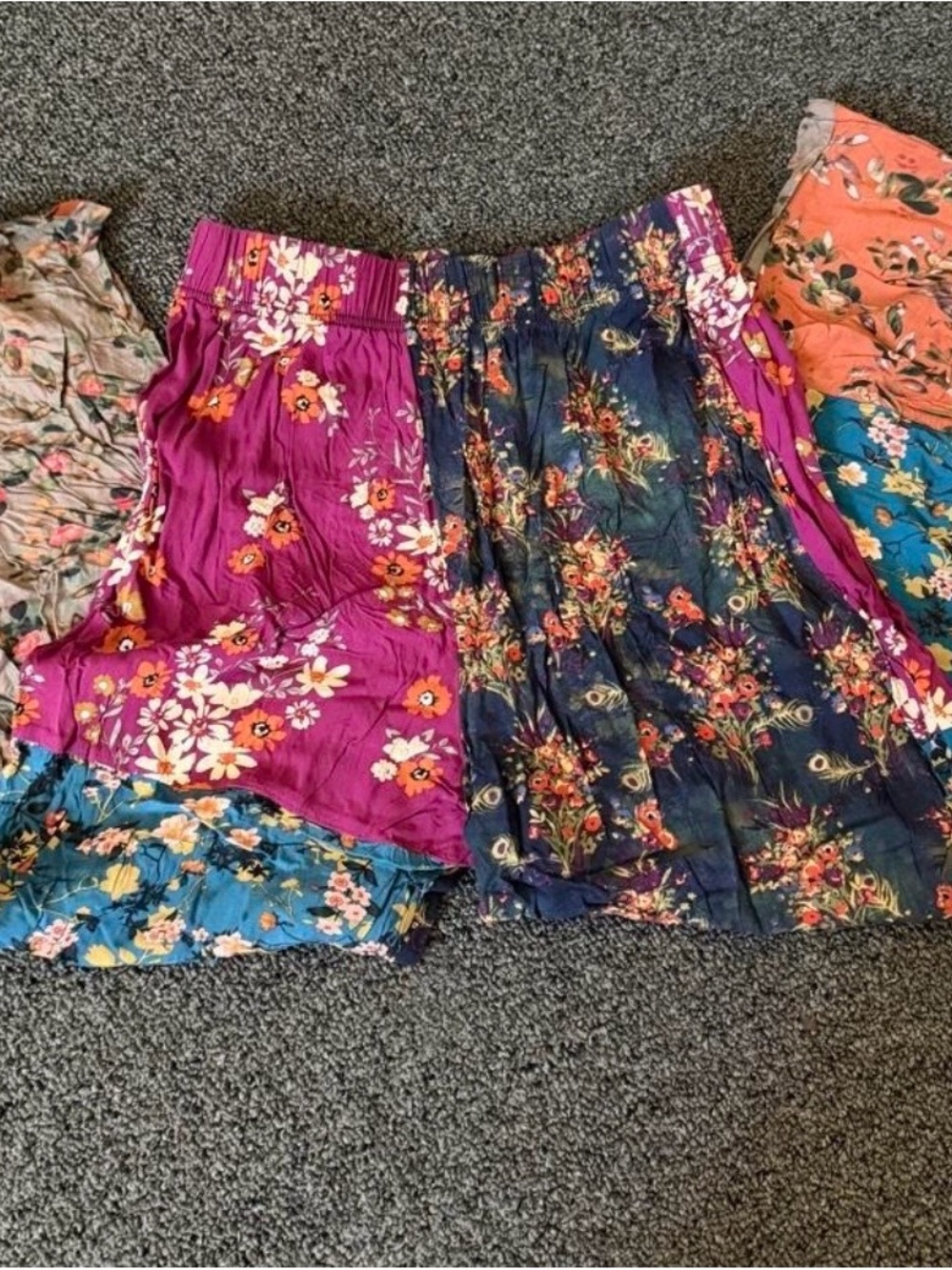 NATURAL LIFE Floral Patchwork Wide Leg Pants